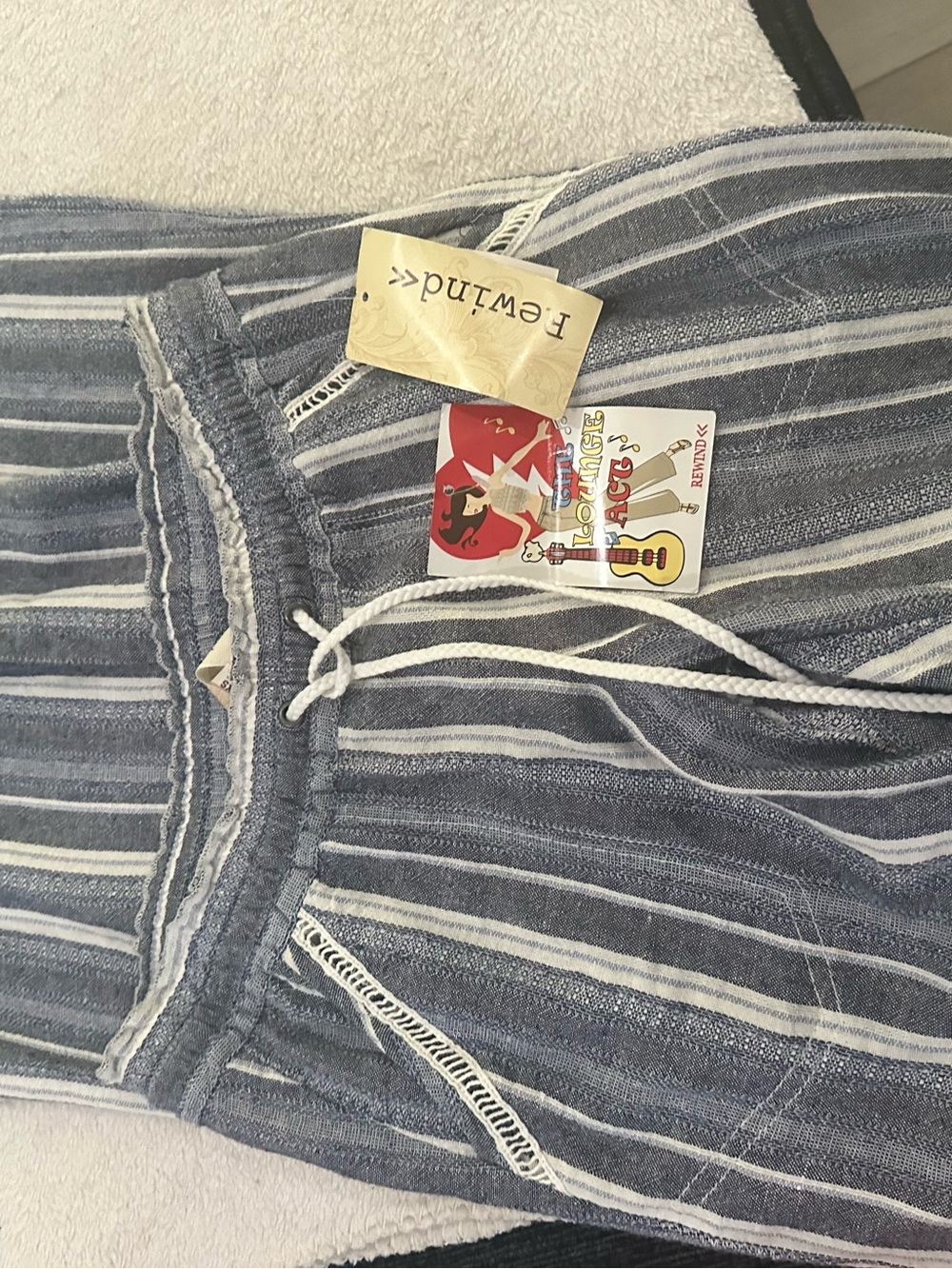 Kohl's Blue & White Striped Knit Shorts